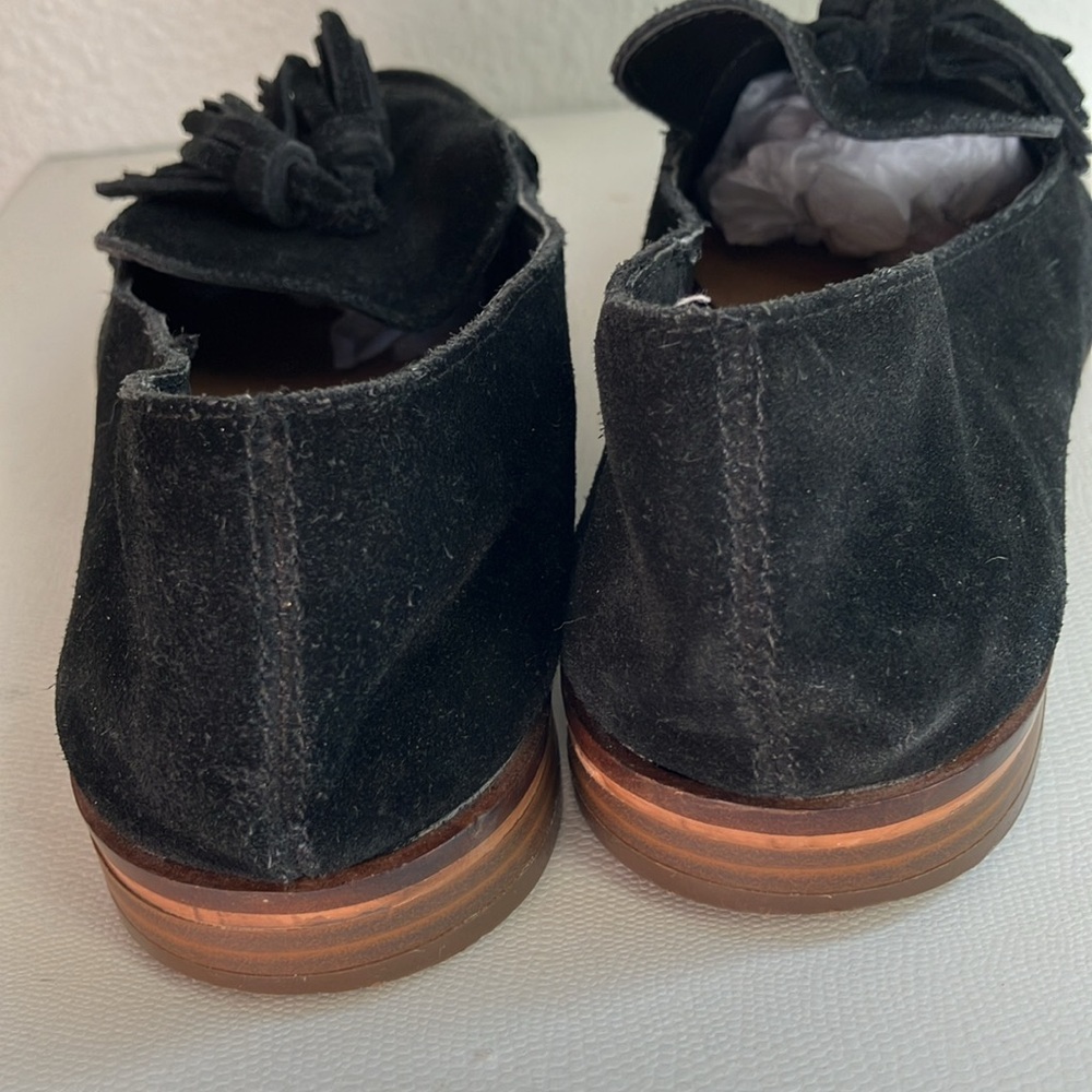 Dolce Vita Chelsy Black Suede Double Tassel Loafer size 8 - Picture 5 of 8